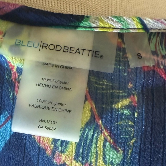 Blu Rod Beattie Tropical Floral Print Women's Swimsuit Cover-Up- Caftan-Size S - Picture 6 of 6